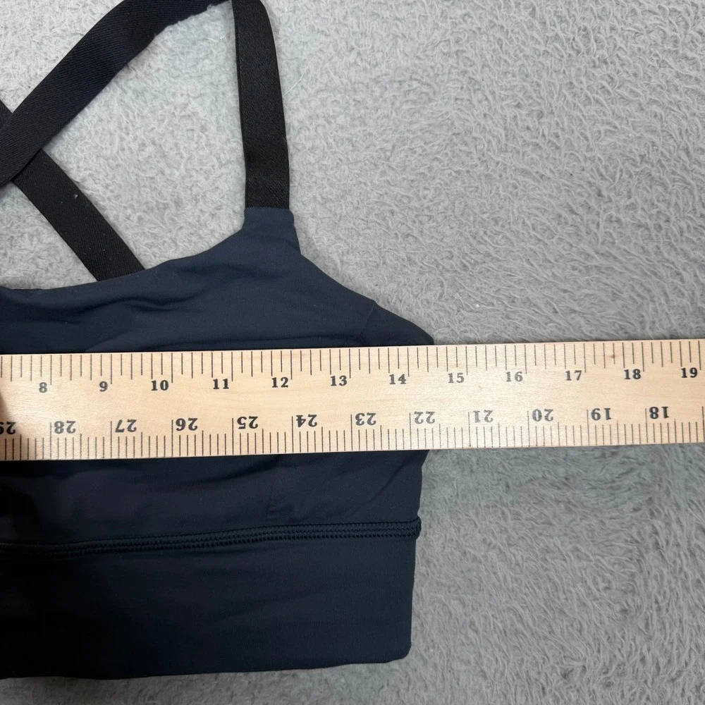 Lululemon Womens Medium Support Crisscross Adjustable Strap Sports Bra Blue Sz 8